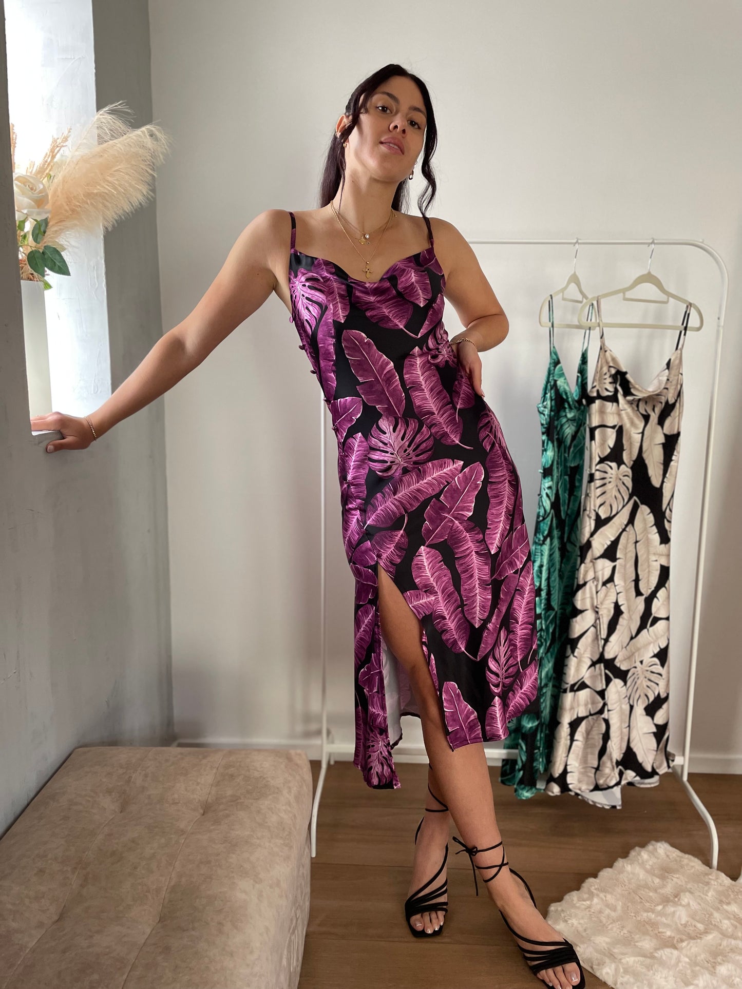 Drape midi dress
