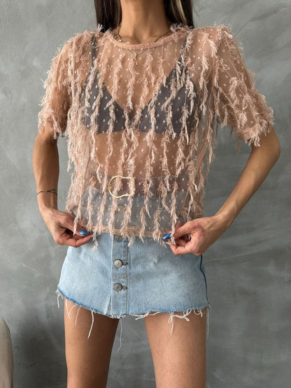 Fringed top